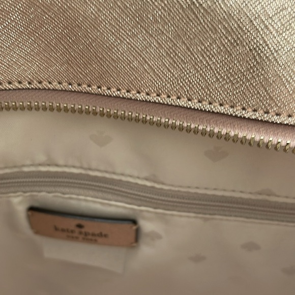 Kate spade glitter tote. Rose gold tinsel. NWT.  MRSP $359 - Picture 9 of 11